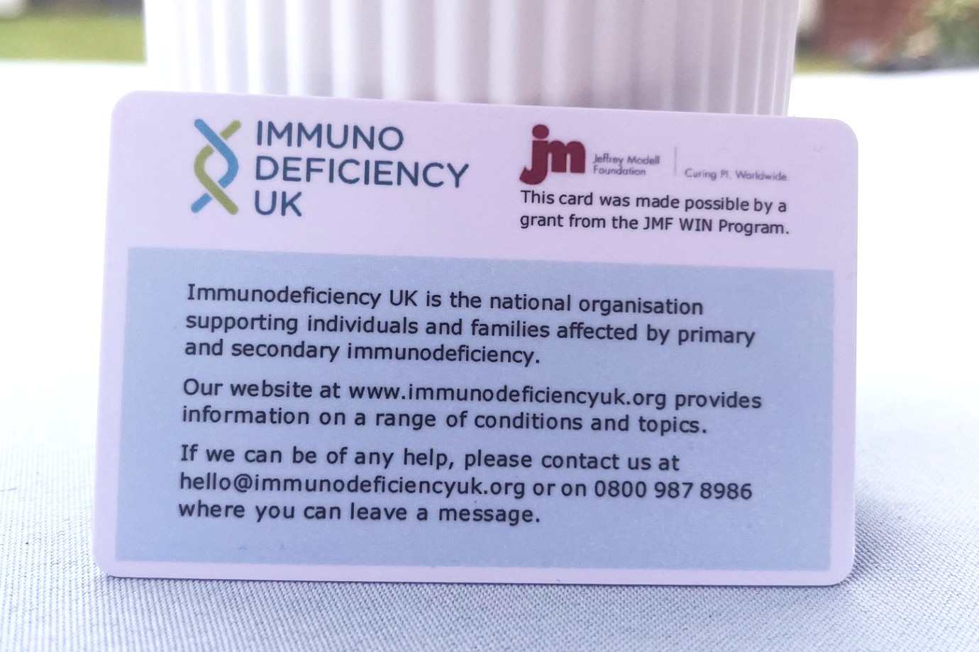 Emergency card